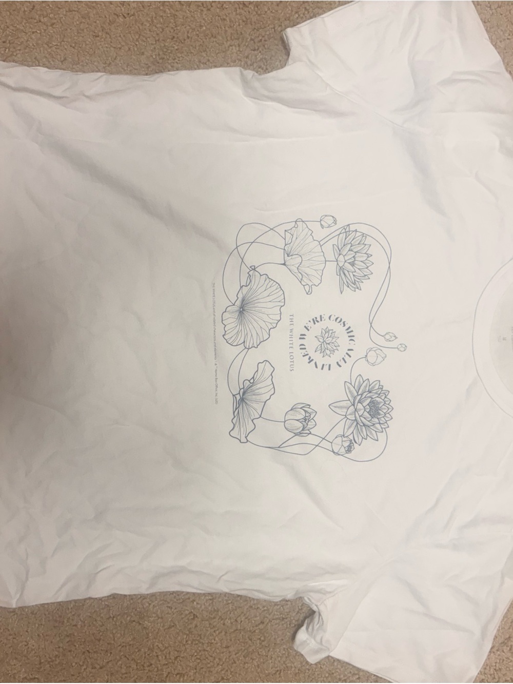 Abercrombie & Fitch White Floral Graphic Short Sleeve Tee